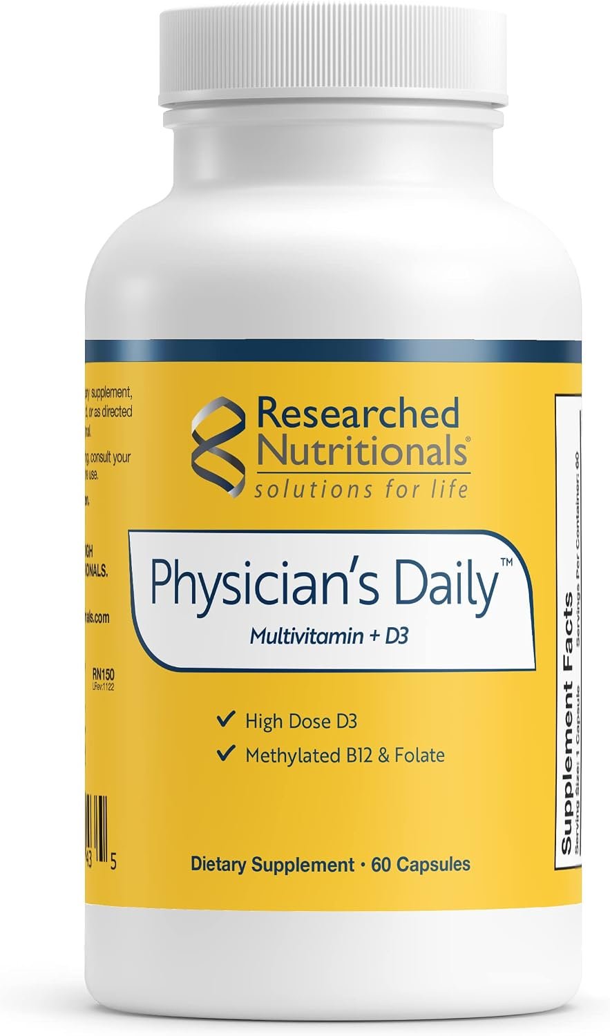 Researched Nutritionals Physician’s Daily Multivitamin with D3, 60 Capsules
