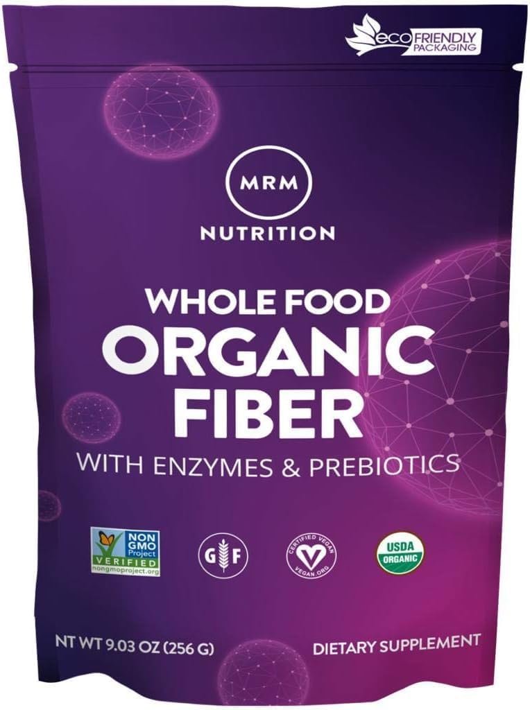 MRM Whole Food Organic Fiber with Enzymes & Prebiotics – 32 Servings