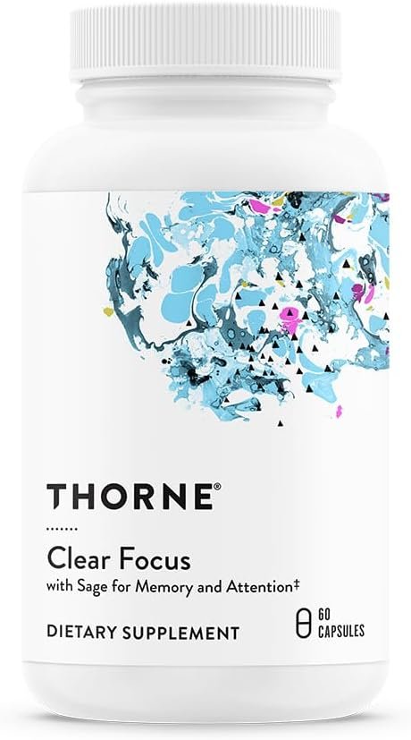 THORNE Clear Focus, Caffeine-Free Nootropic Supplement, 60 Capsules