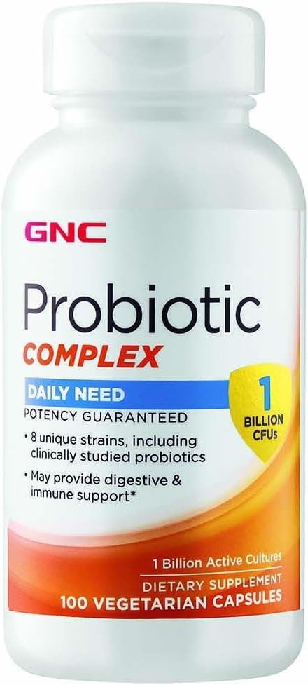 GNC Probiotic Complex, Digestive Immune Support, 100 Capsules, 100 Servings