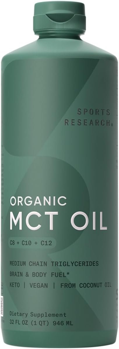 Sports Research® Organic Coconut MCT Oil 32oz, Unflavored
