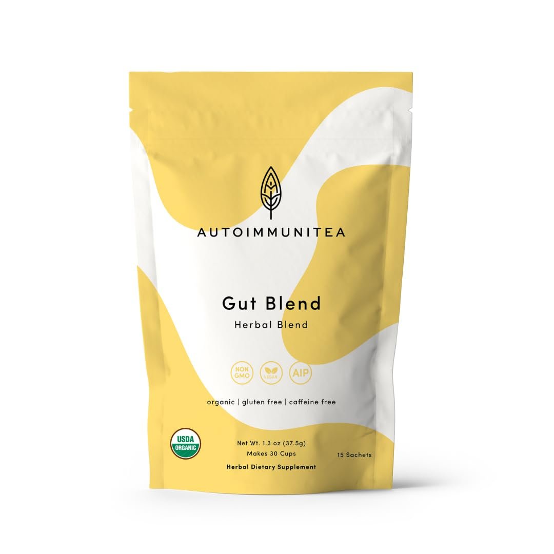 Organic Digestive Tea Loose Leaf Tea Bags – Stomach Soothe, Gut Health Tea, Tummy Tea, Debloating Tea, Marshmallow Root, Licorice Root, Chamomile, Caffeine Free AIP Leaky Gut Blend, 15 Count