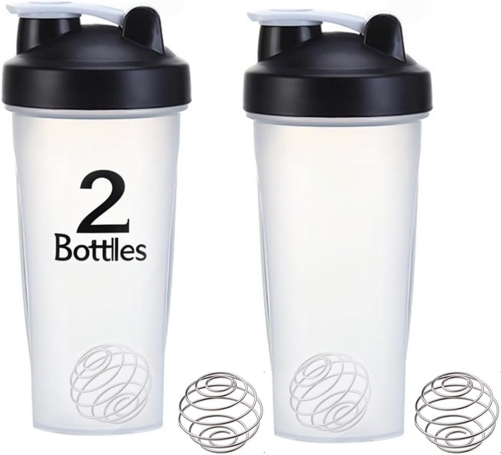 otylzto 2 Pack 28oz Protein Shaker Bottles, BPA-Free, Leakproof Mixing Cups