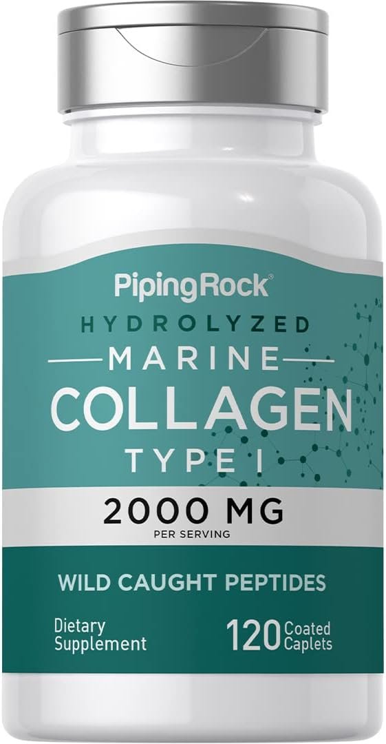 Piping Rock Marine Collagen Peptides Pills | 2000mg | 120 Caplets