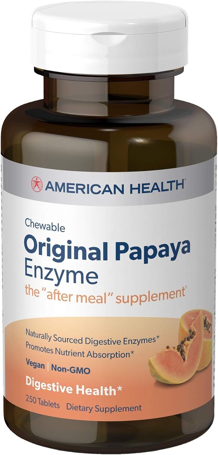 American Health Chewable Original Papaya Enzyme 250 Chwbls
