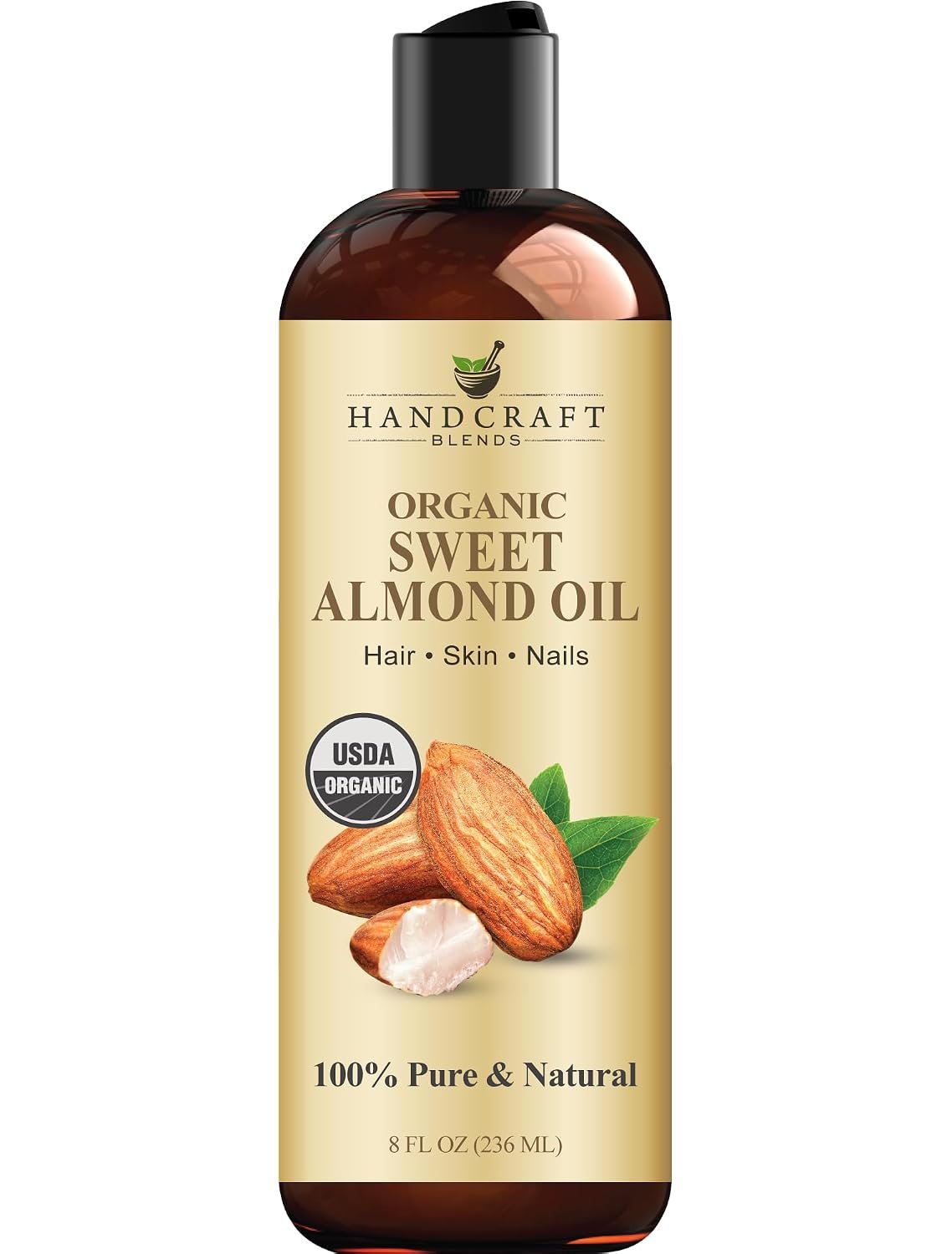Handcraft Blends Organic Sweet Almond Oil – 8 Fl Oz