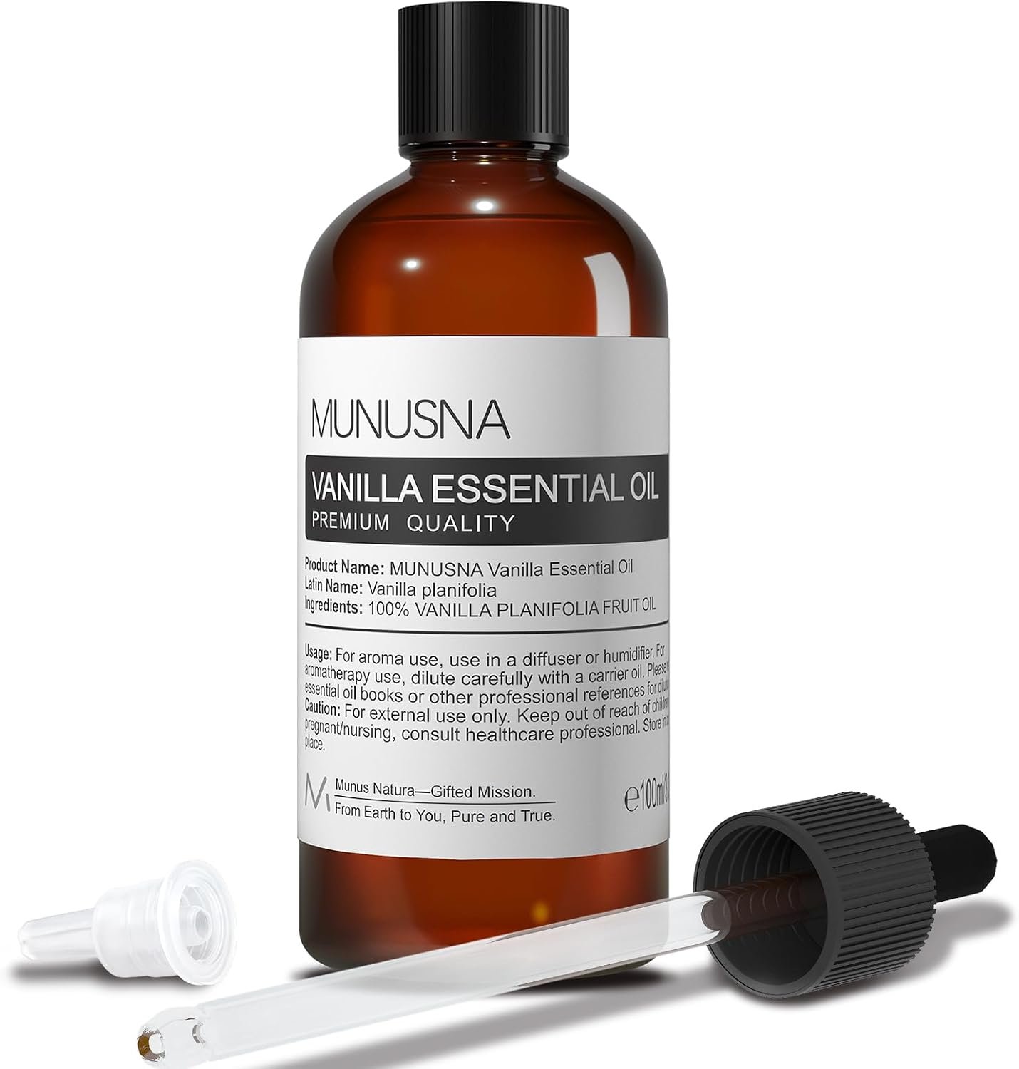 Vanilla Essential Oil for Skin Hair Care, Aromatherapy, 3.38fl.oz