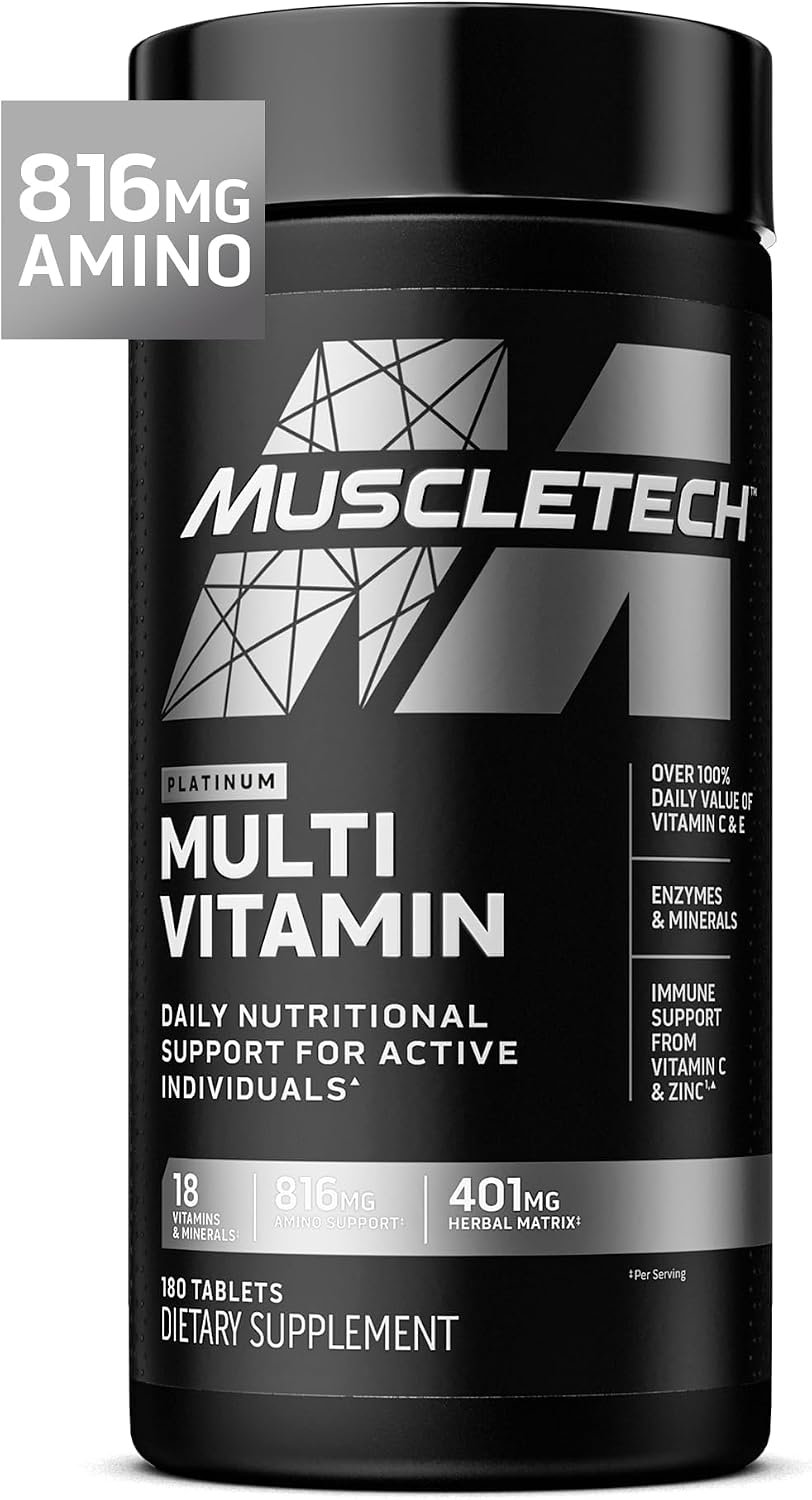 MuscleTech Platinum Multivitamins for Men & Women, Multi-Vitamin Supplement