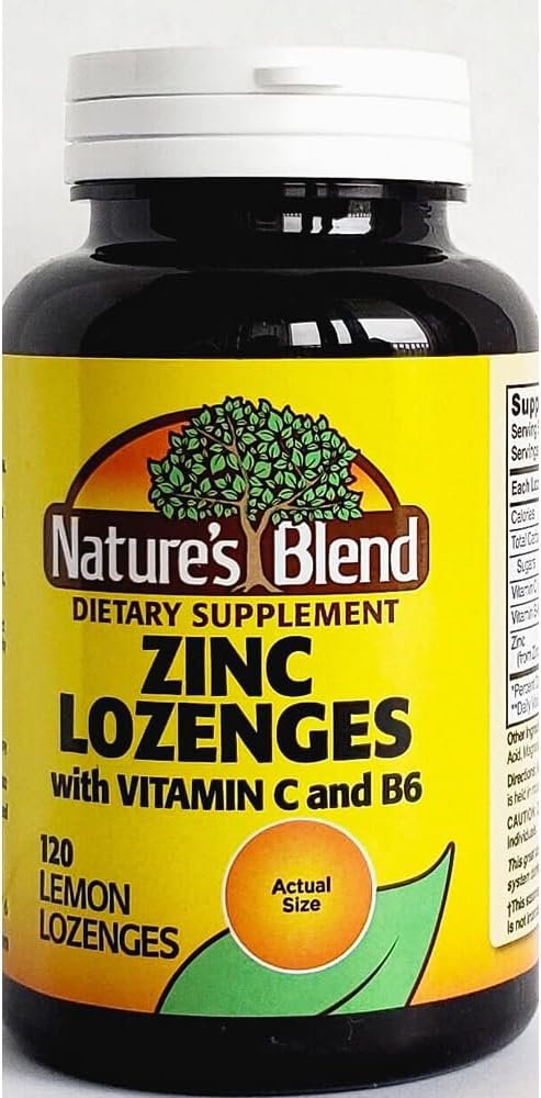 Nature’s Blend Zinc Lozenges Lemon 120 Ct