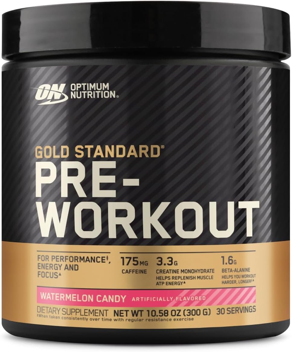 Optimum Nutrition Gold Standard Pre-Workout Powder, Watermelon Candy 10.6Oz