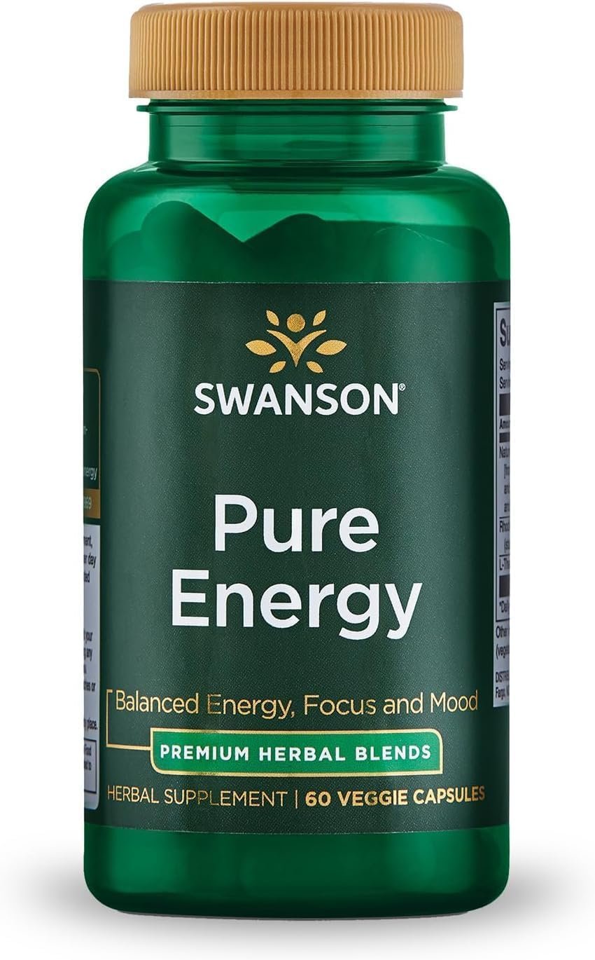 Swanson Pure Energy Adaptogenic Herbal Supplement, 60 Veg Caps