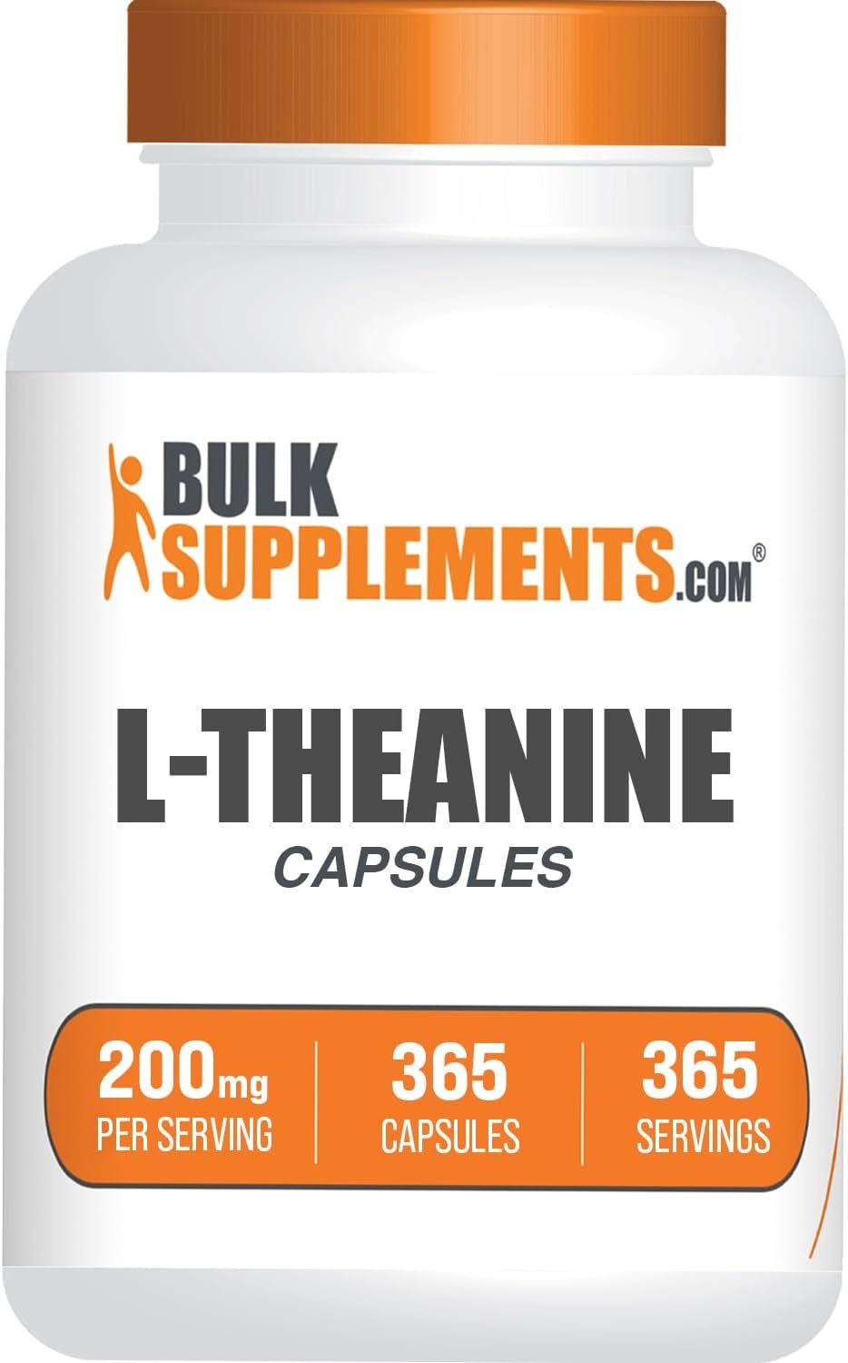 BulkSupplements.com L-Theanine Capsules – L-Theanine Supplement, L-Theanine 200mg, Theanine Pills – Amino Amino Supplement, Gluten Free – 1 Theanine Capsule per Serving, 365 Capsules