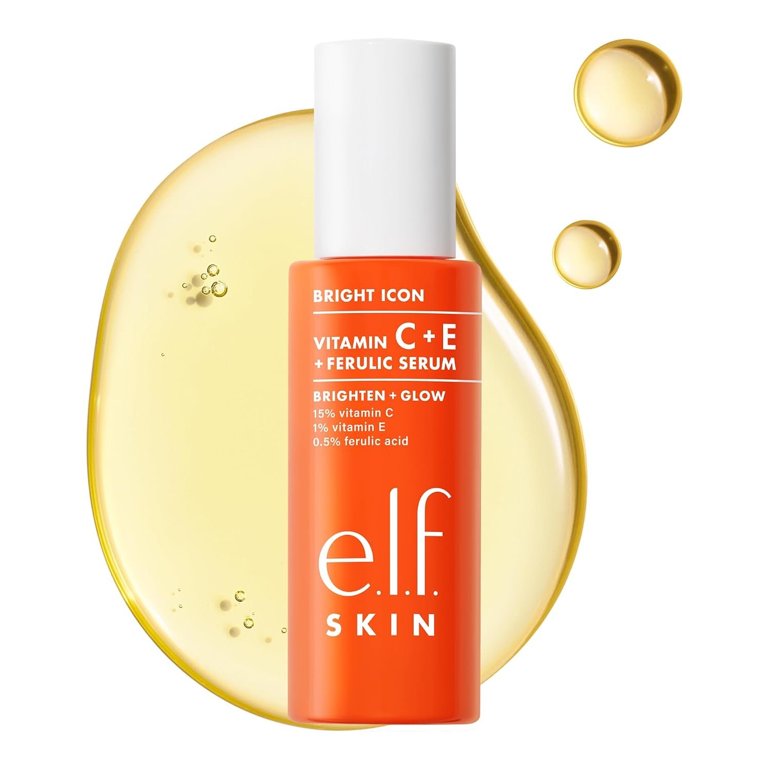 e.l.f. SKIN Bright Icon Vitamin C + E + Ferulic Serum, 1 oz