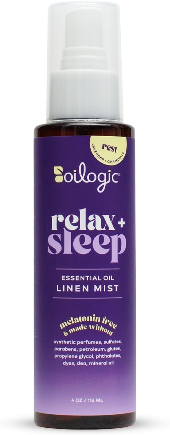 Oilogic Relax & Sleep Essential Oil Linen Spray for Beddings