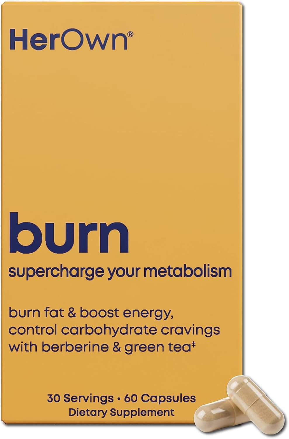 her own Boost, Helps Boost Energy, Supports Metabolism, Proprietary Thermogenic Blend, Green Tea Leaf Extract, Gluten and Soy Free, Vegan, 60 Capsules, 30 Servings, Small, Multi