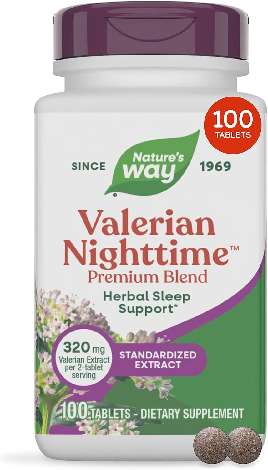 Nature’s Way Valerian Nighttime, Valerian Root Sleep Support*, 100 Tablets