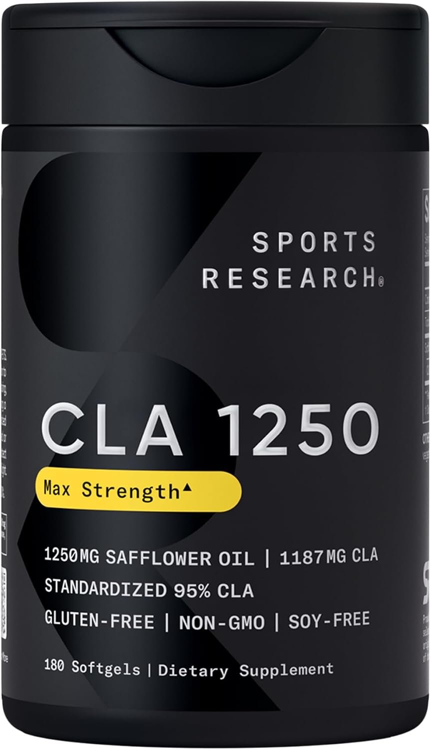 Sports Research® CLA 1250mg, 180 Softgels