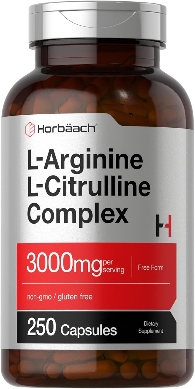Horbäach L-Arginine L-Citrulline Complex | 3000mg | 250 Capsules