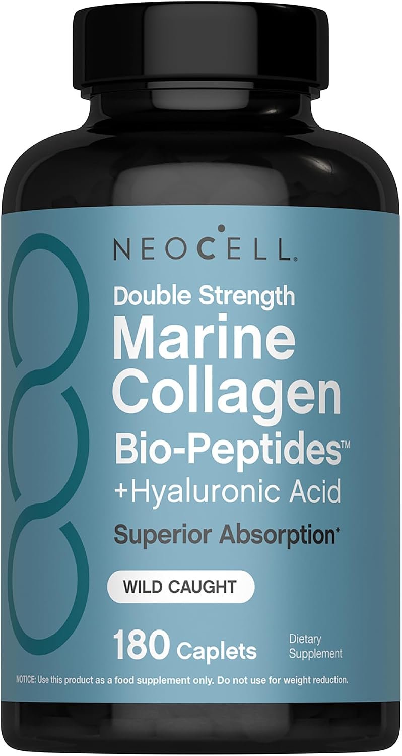 NeoCell Marine Collagen Peptides Supplement | 180 Caplets