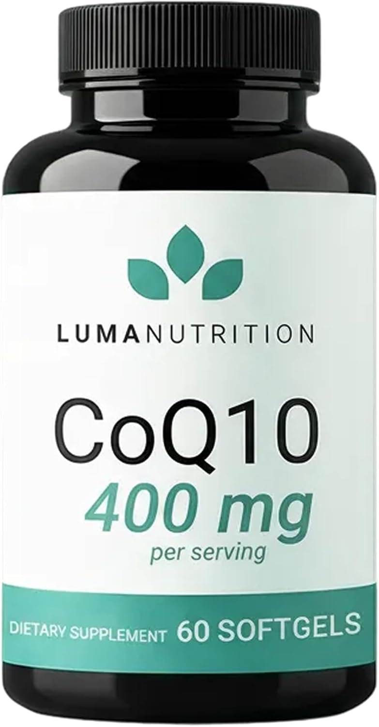 Luma Nutrition CoQ10 400mg Softgel Supplement – 60 Liquid Softgels
