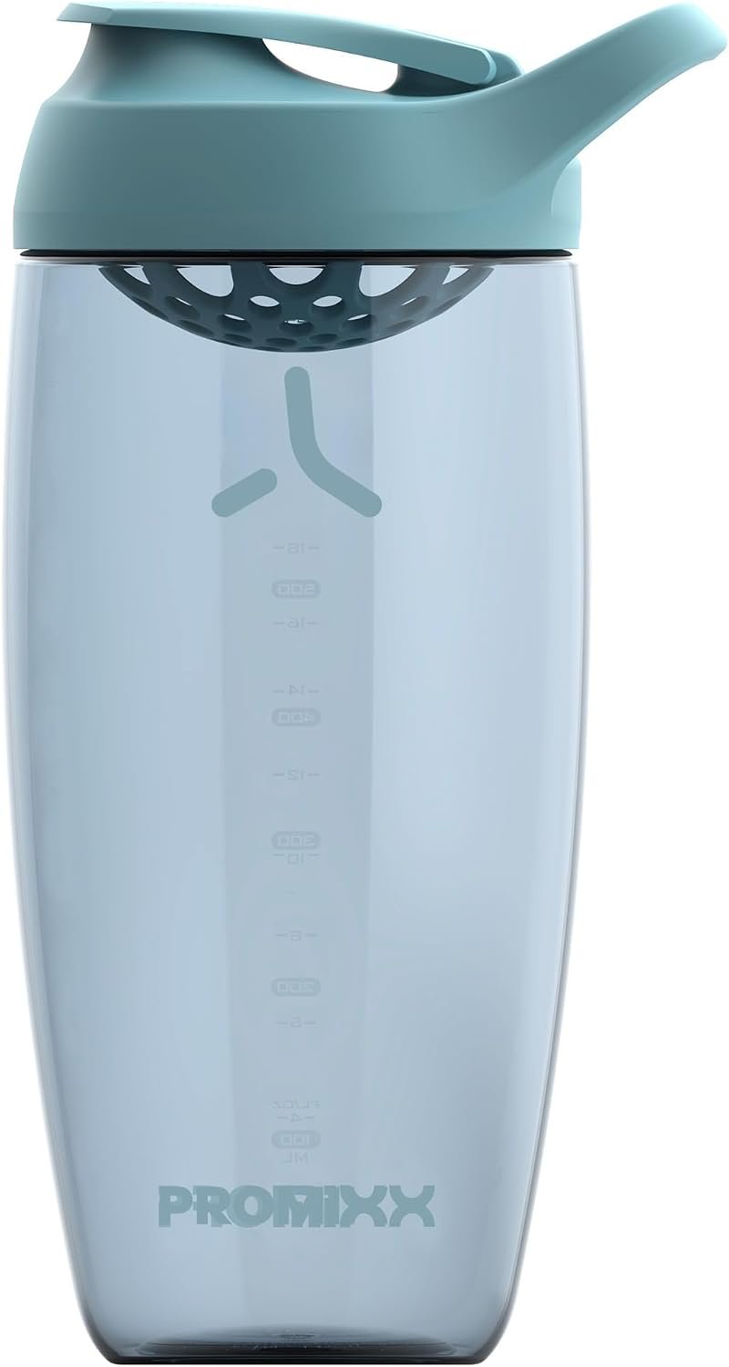 PROMIXX Pursuit Protein Shaker Bottle 24oz, Ecozen, Ocean Calm Blue