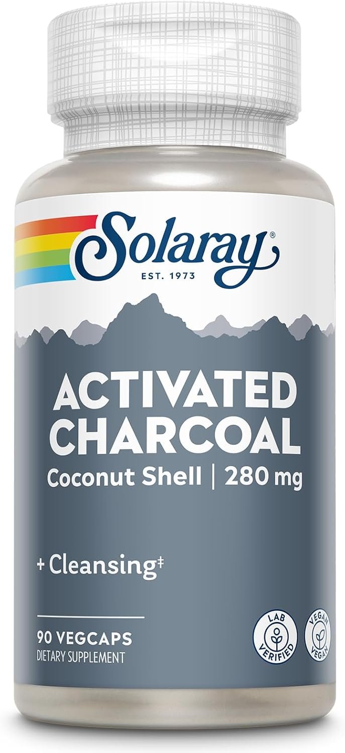 SOLARAY Activated Charcoal, 90 VegCaps