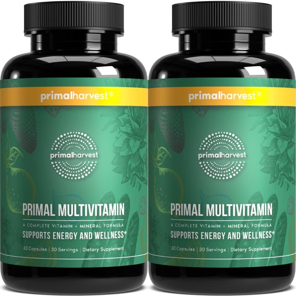 Primal Harvest Multivitamin – Daily Supplement, Gluten & Soy Free