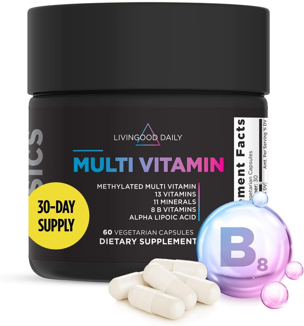 Livingood Daily Methylated Multivitamin for Women & Men, 60 Capsules