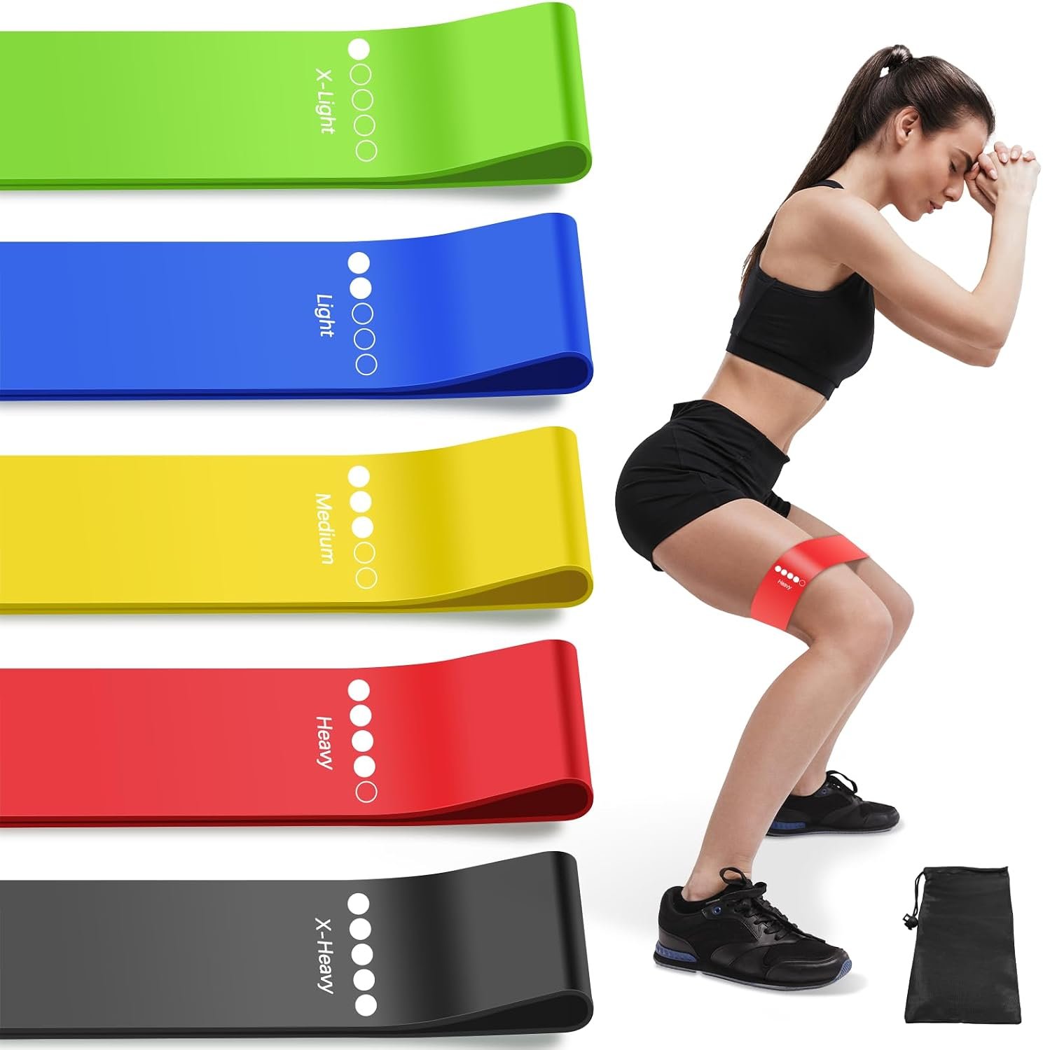 Resistance Bands for Working Out, 5 Levels Elastic Exercise Bands
