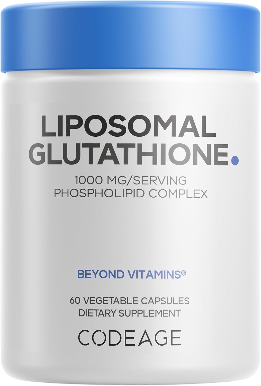 Codeage Liposomal Glutathione 1000mg, Reduced L-Glutathione, 60 Capsules