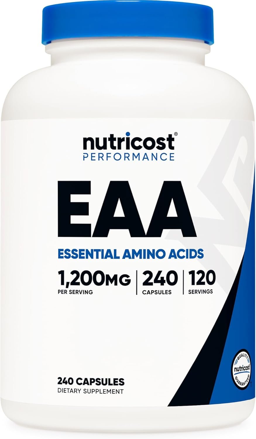 Nutricost EAA Capsules 1200mg, 240 Capsules, Essential Amino Acids