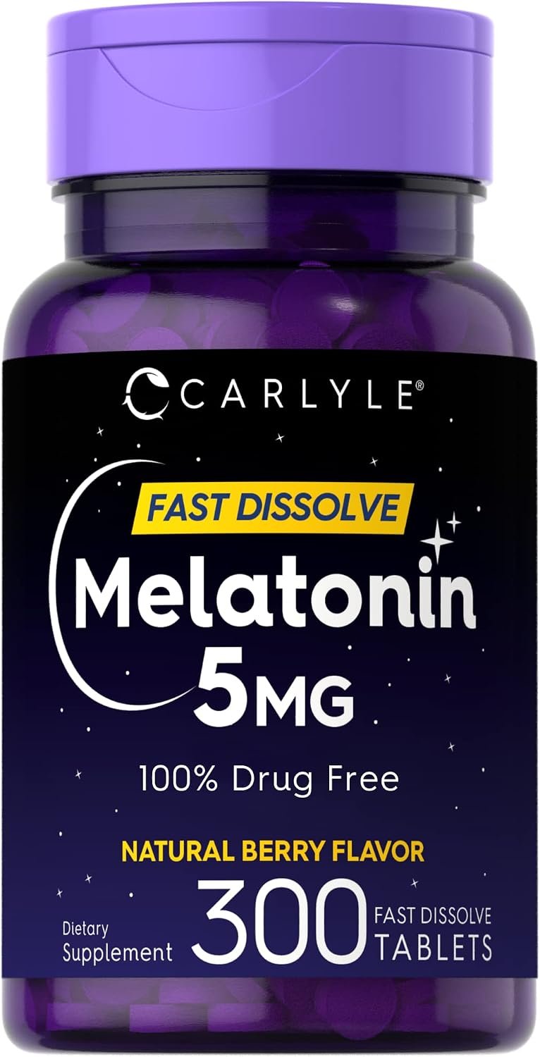 Carlyle Melatonin 5 mg Fast Dissolve 300 Tablets | Berry Flavor