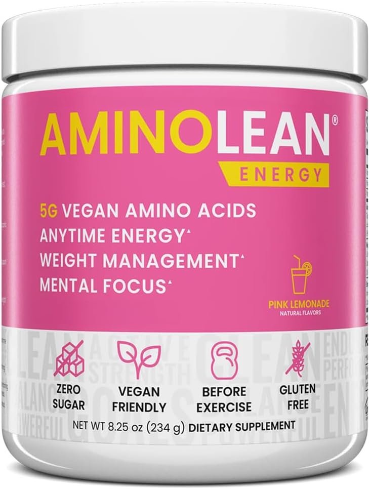 AminoLean Pre Workout Powder – Natural Amino Energy with Vegan Amino Acids