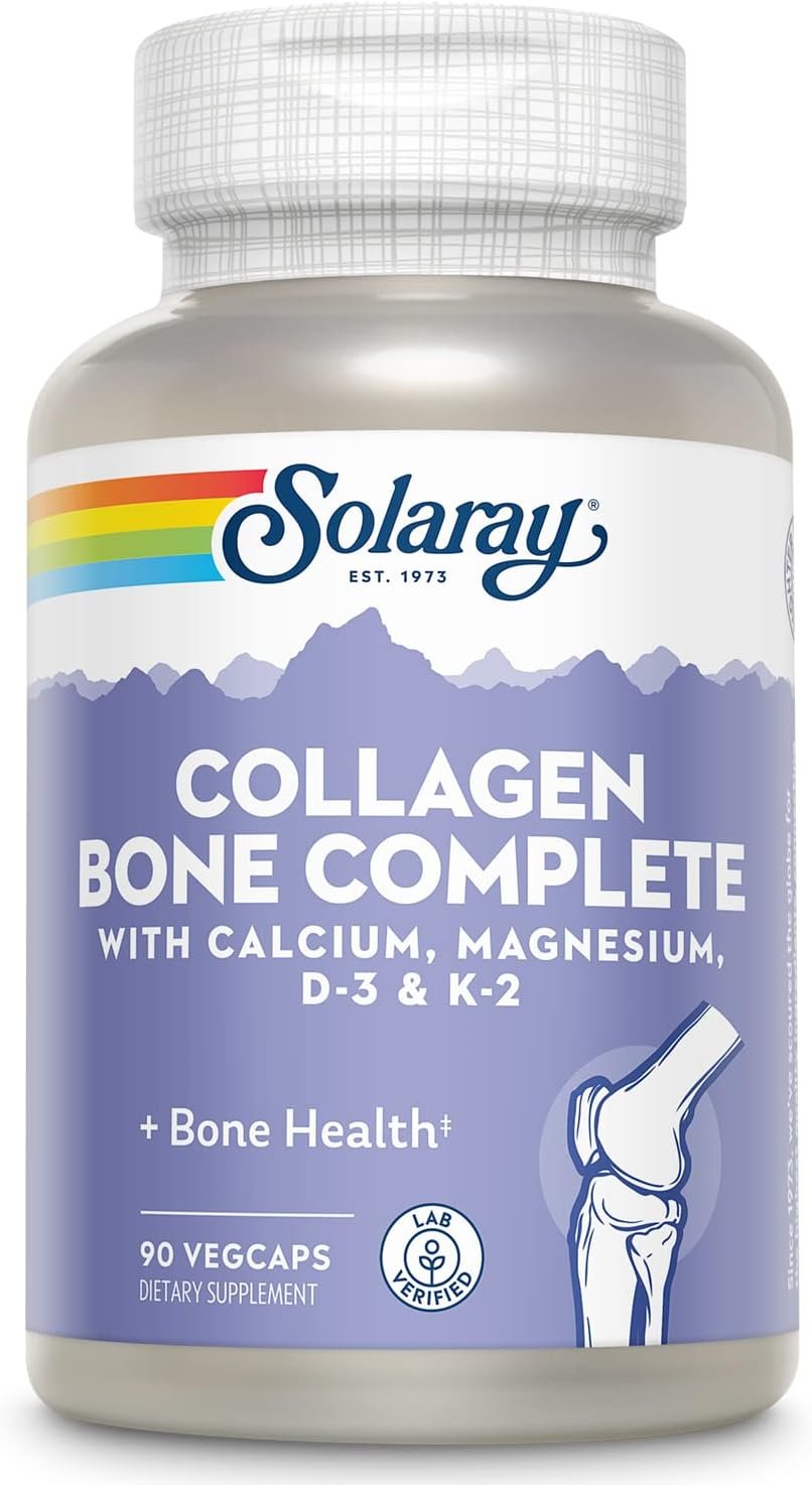 Solaray Collagen Bone Complete, Bone Strength & Health Support, 90 Capsules