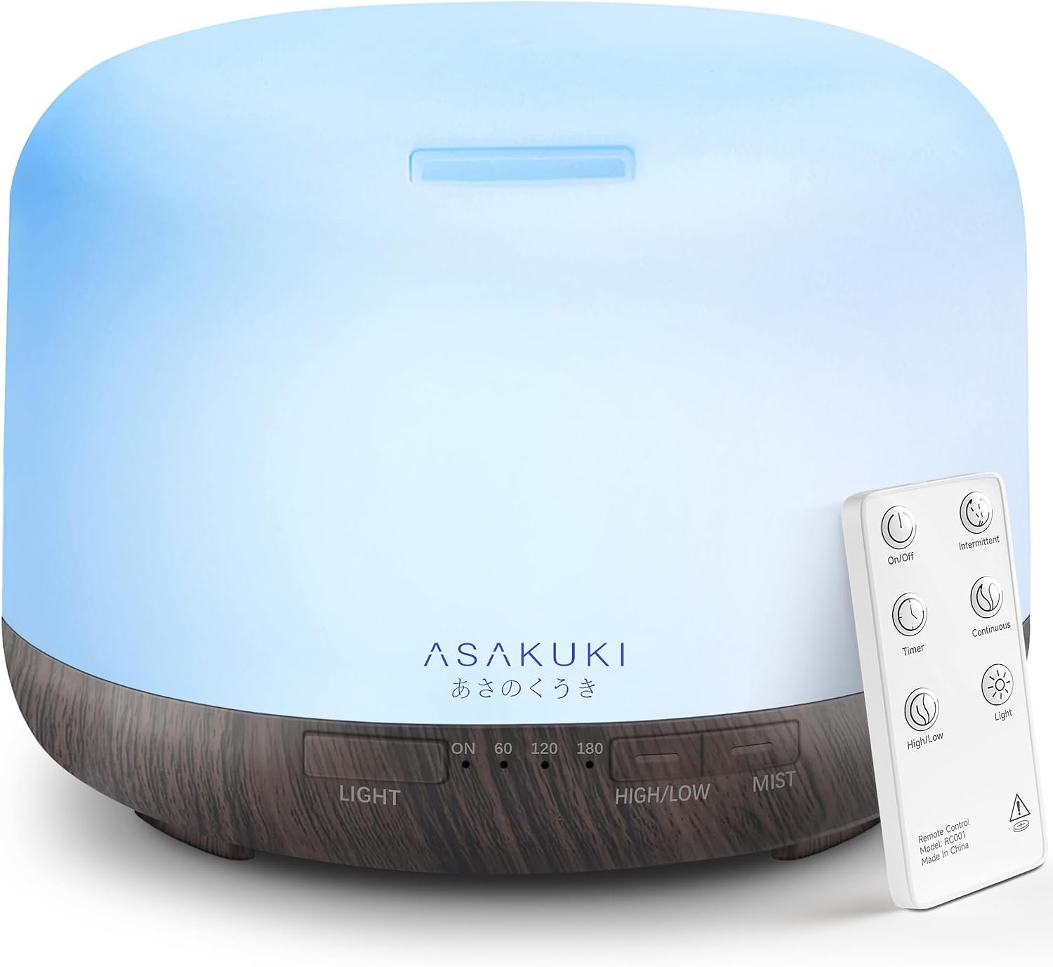 ASAKUKI Essential Oil Diffuser for Home, 500ML Aromatherapy Humidifier