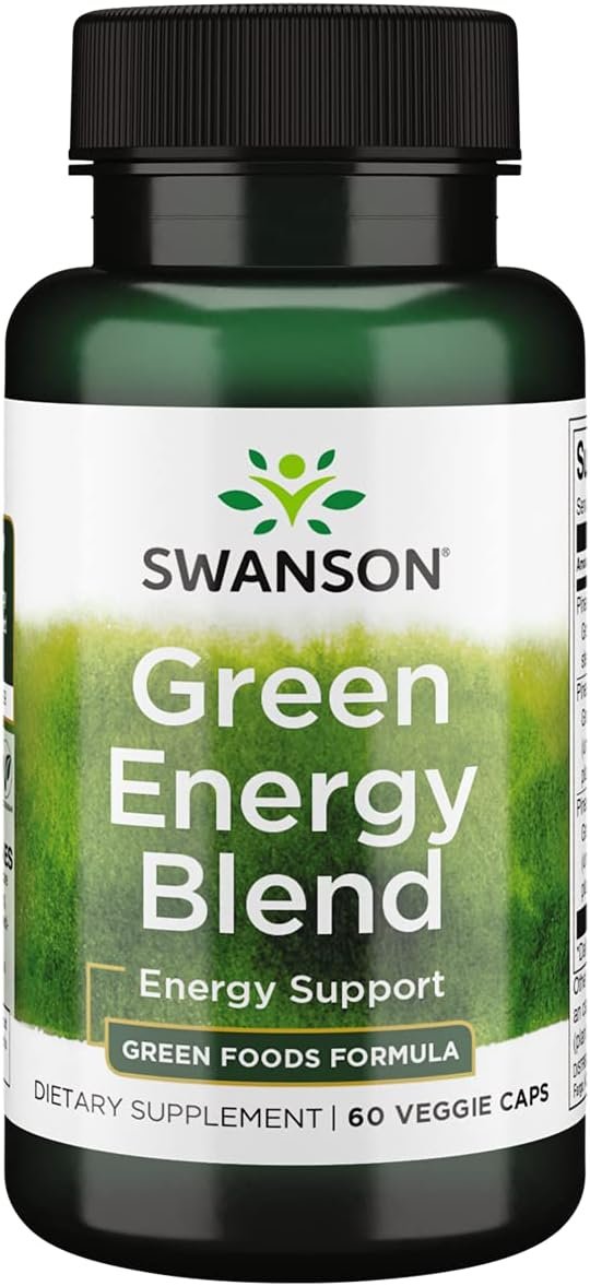 Swanson Greens Green Energy Non-Stimulant Blend, 60 Veg Capsules