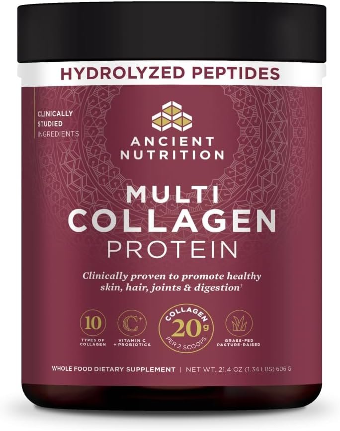 Ancient Nutrition Hydrolyzed Multi Collagen Peptides Powder, Unflavored