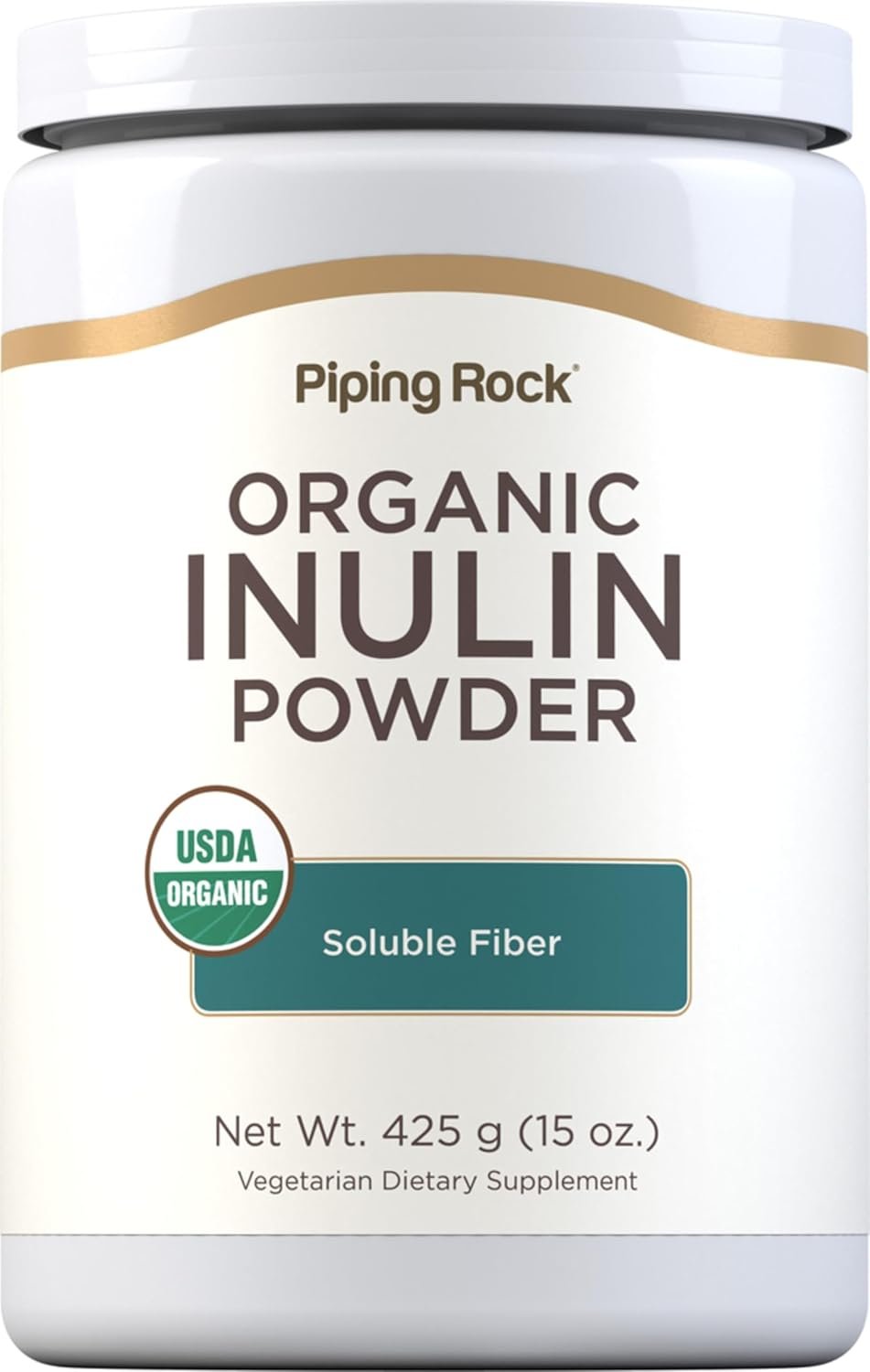 Piping Rock Organic Inulin Powder | 15 oz | Soluble Fiber Supplement