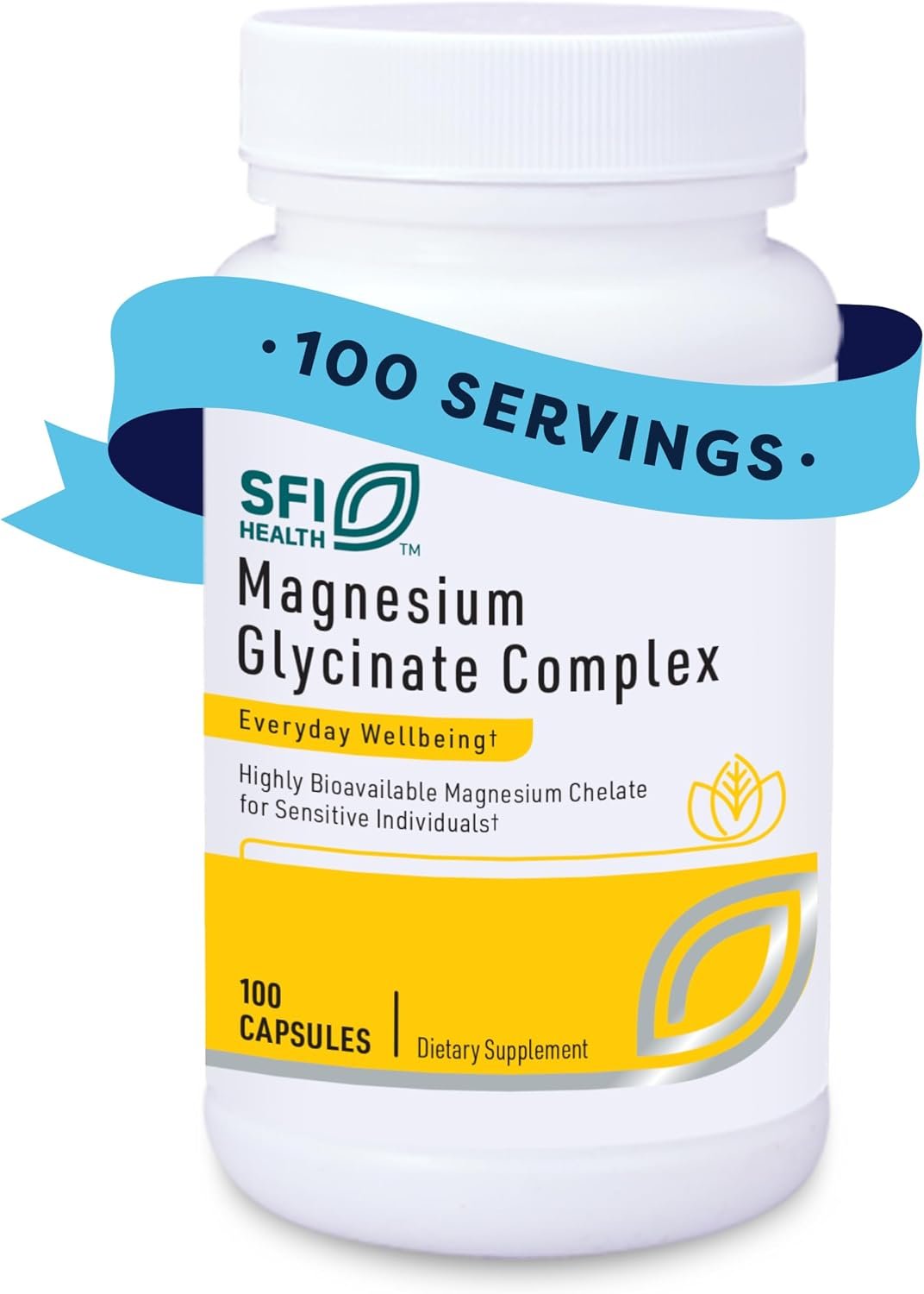 Klaire Labs SFI Health Magnesium Glycinate Complex, 100 Capsules