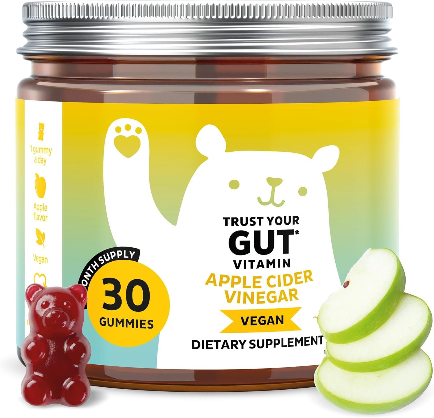 Bears with Benefits Apple Cider Vinegar Gummies for Gut Health Support