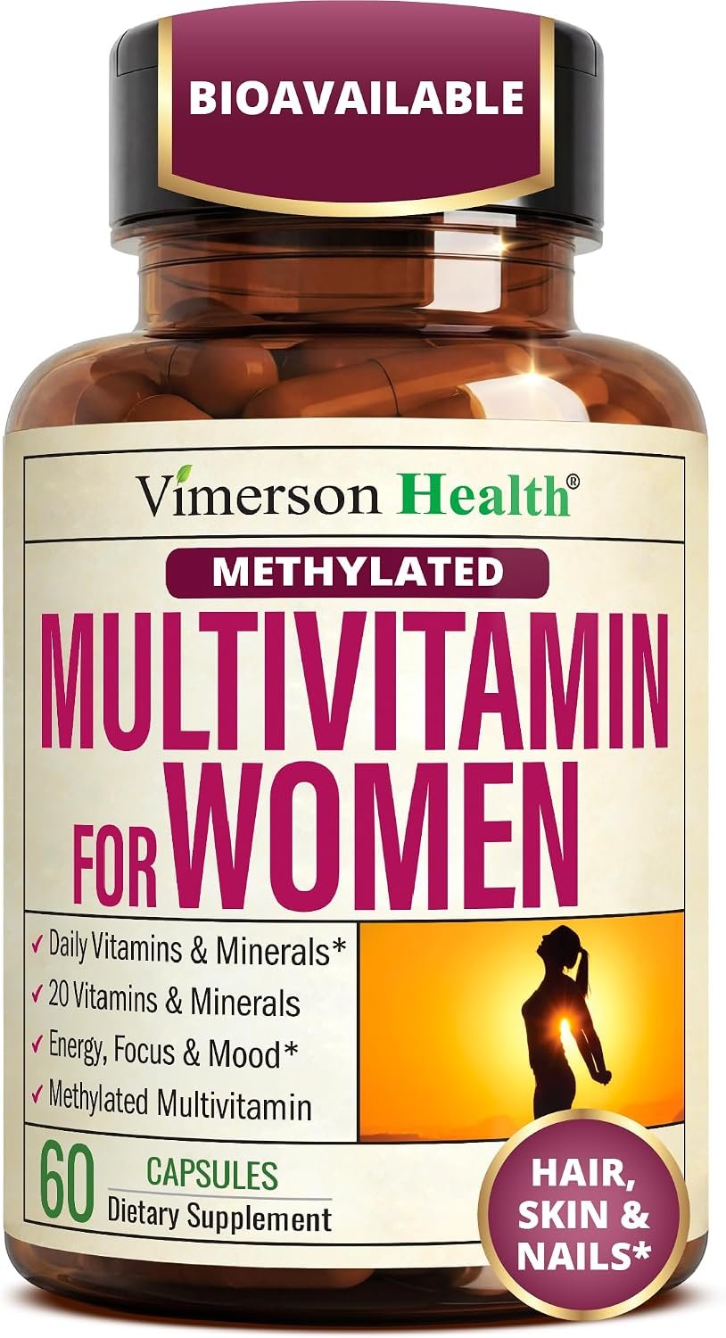 Multivitamin for Women – Methylated Multivitamin – Energy & Focus – 60 Caps