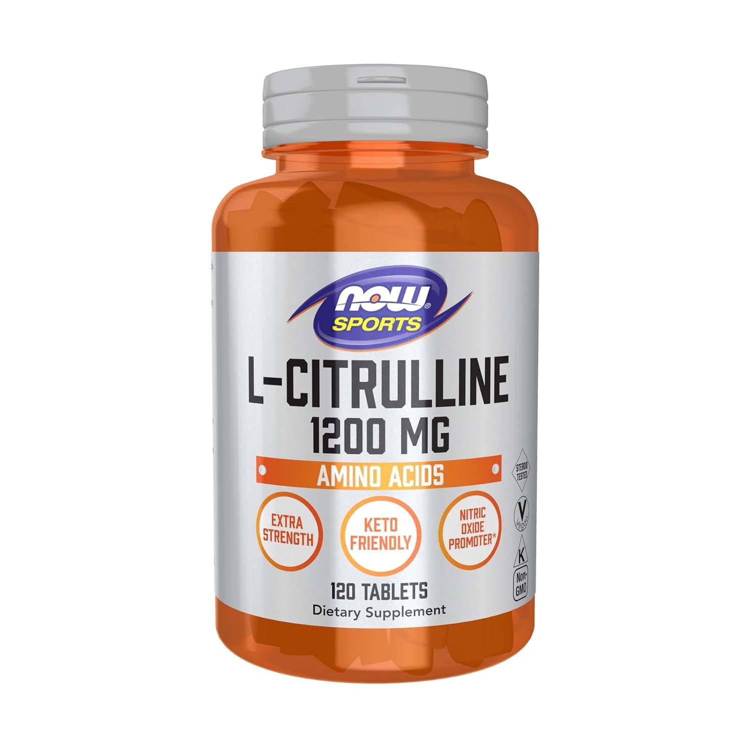 NOW Foods Sports Nutrition, L-Citrulline, Extra Strength 1,200 mg, Amino Acid, 120 Tablets