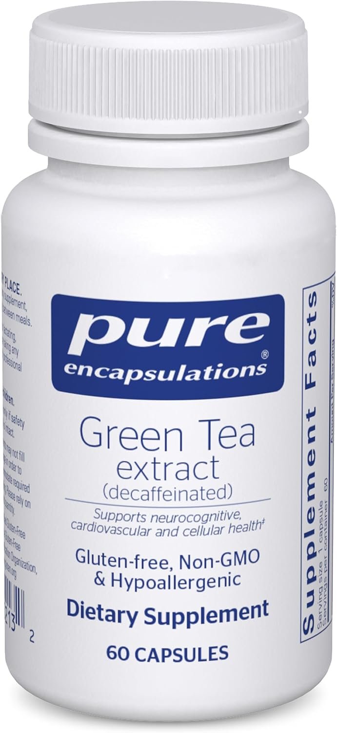 Pure Encapsulations Green Tea Extract (Decaffeinated), 60 Capsules