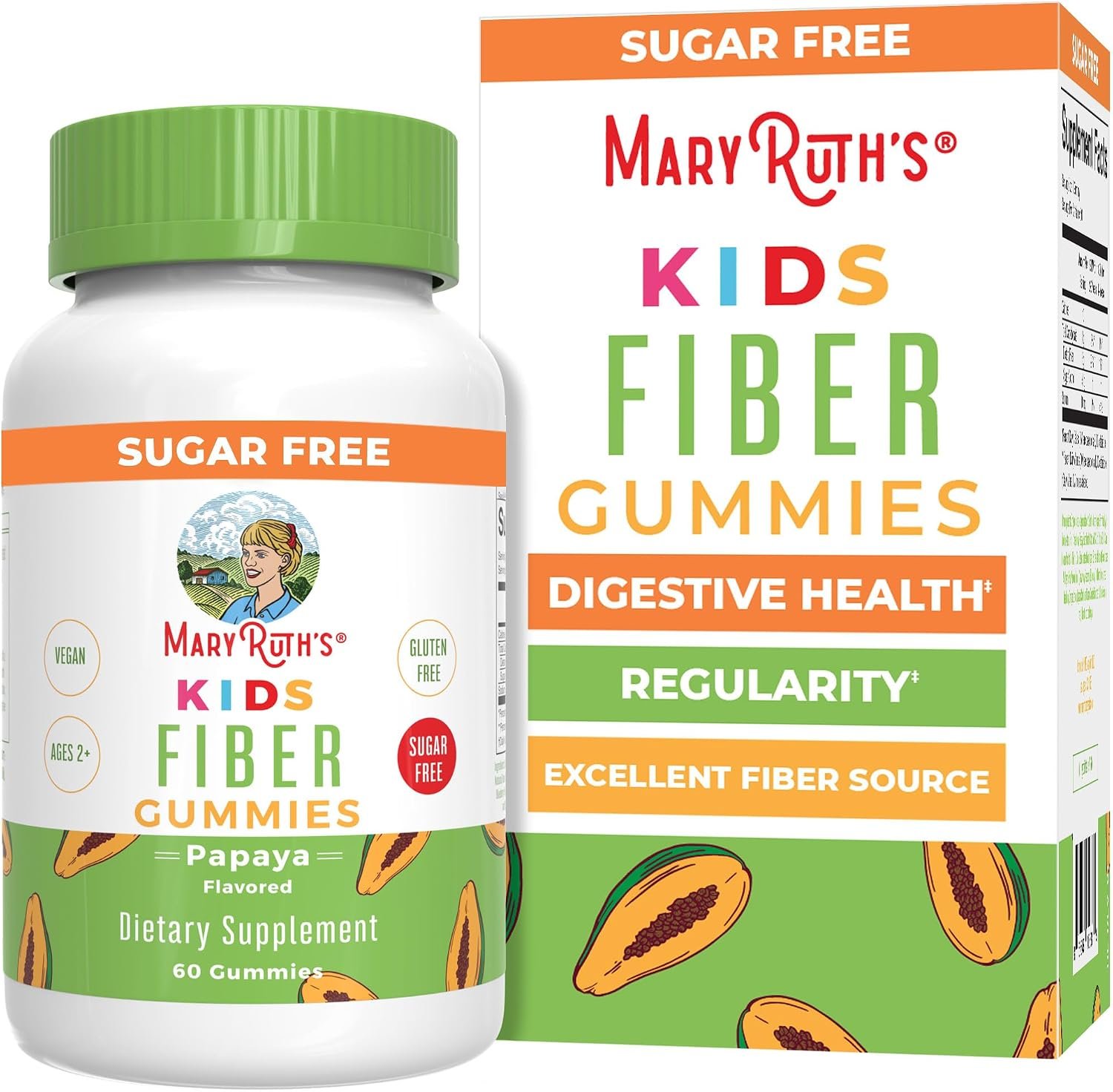 MARYRUTH’S Fiber Gummies for Kids, Sugar Free, 60 Count, 2 Month Supply