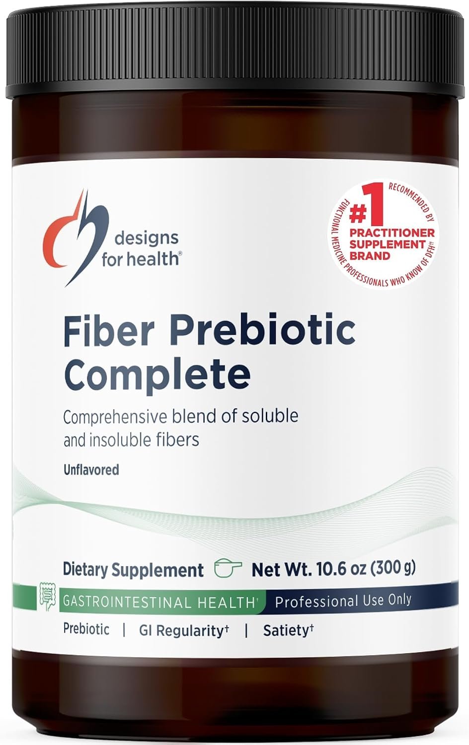 Designs for Health Fiber Prebiotic Complete, Unflavored, 30 Servings