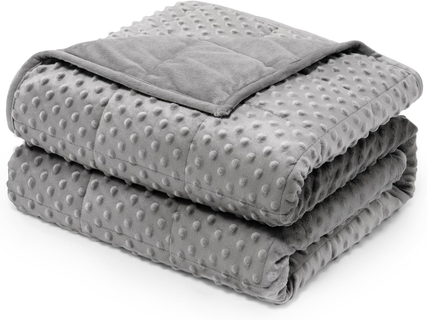 Wemore Weighted Blanket for Adults 15 lbs Twin Size 48″x72″ Grey