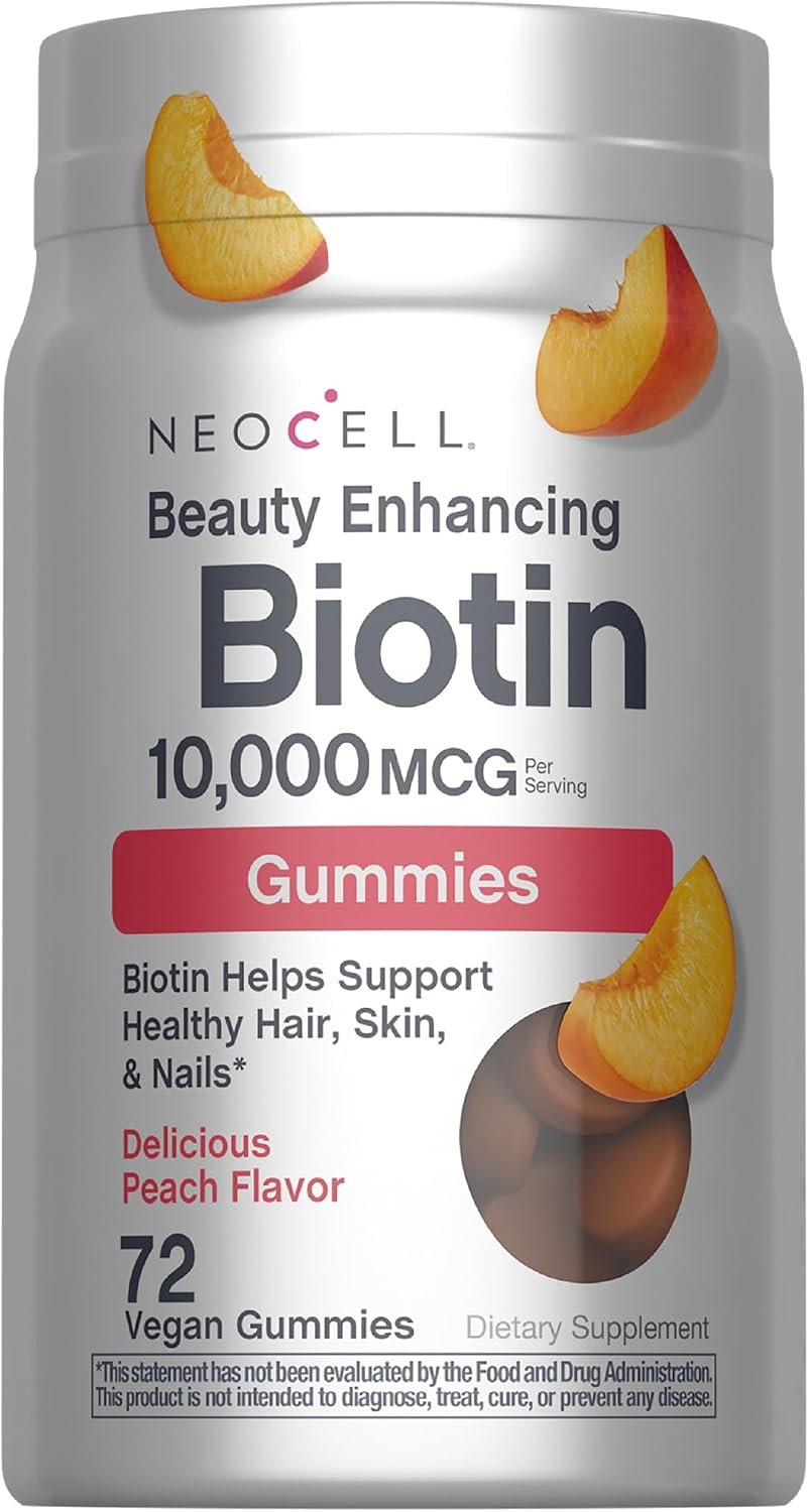 NeoCell biotin 10000mcg Gummies | 72 Count | Beauty Enhancing Supplement