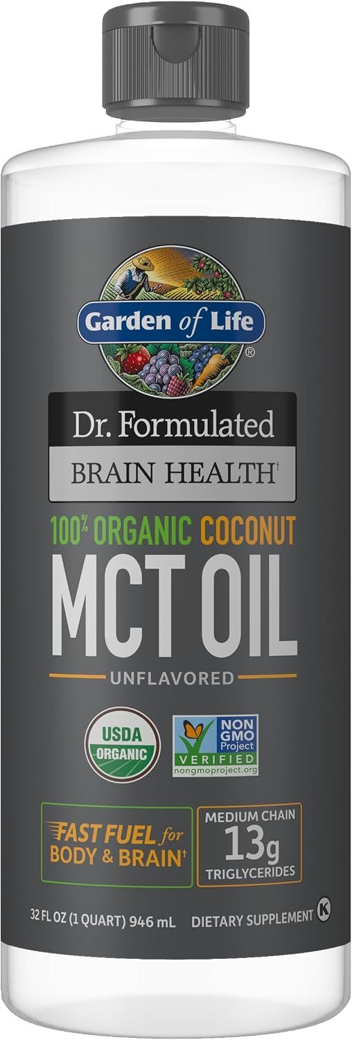 Garden of Life Dr. Formulated Organic Coconut MCT Oil, 32 Fl Oz