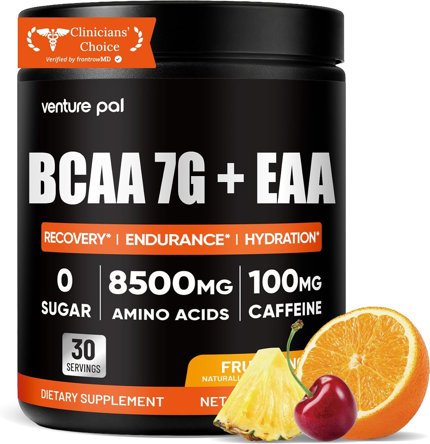 Sugar Free BCAA + EAA Powder for Muscle Recovery & Growth, Gluten-Free