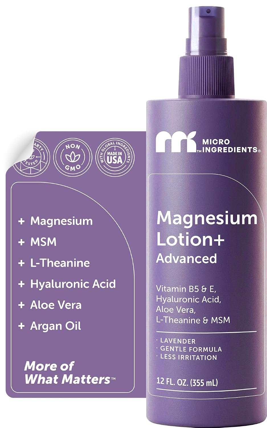 Magnesium Lotion for Sleep & Muscles*, Lavender, 12 fl oz, Skin-Friendly